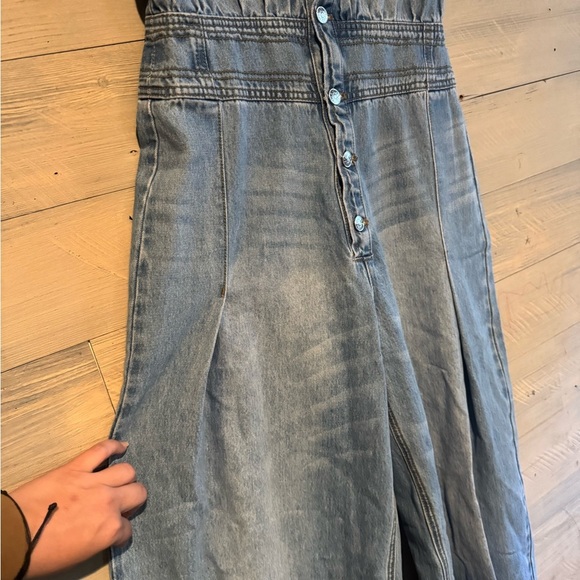 Bluivy Sleeveless Wide-Leg Blue Overalls - Picture 8 of 13